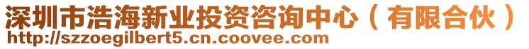 深圳市浩海新業(yè)投資咨詢中心（有限合伙）