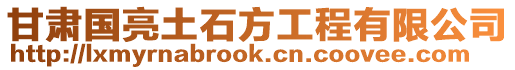 甘肃国亮土石方工程有限公司